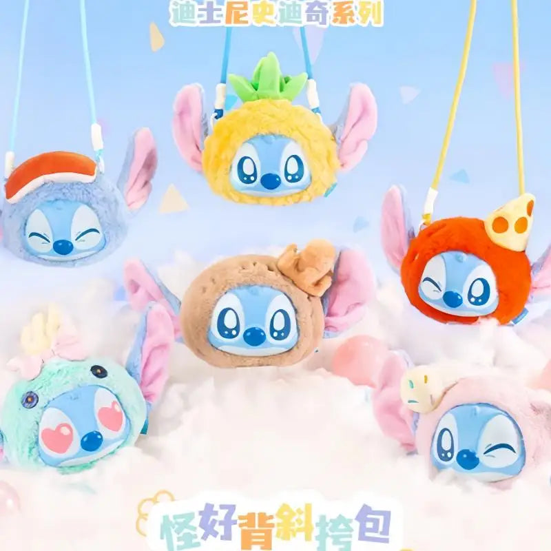 New Genuine Stitch Funny Travel Series Crossbody Bag Vinyl Face Bags Blind Box Trendy Toys Guaihaobei Stitch Mystery Box As Gift