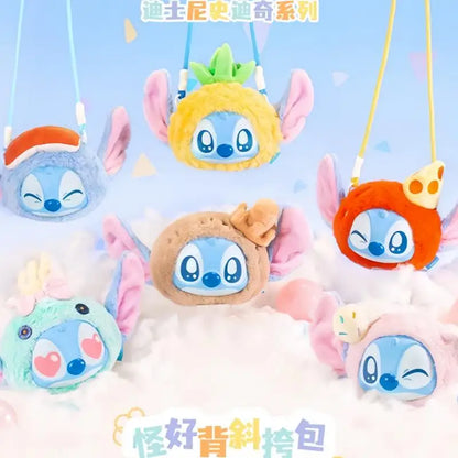 New Genuine Stitch Funny Travel Series Crossbody Bag Vinyl Face Bags Blind Box Trendy Toys Guaihaobei Stitch Mystery Box As Gift