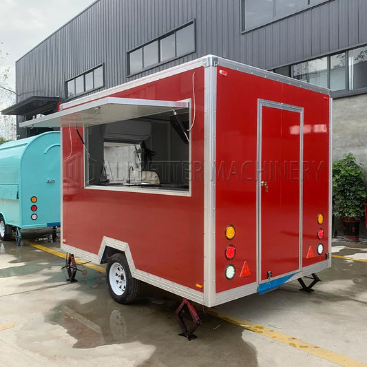 Allbetter Stainless Steel Mobile Food Trailer Hot Dog Carts Concession Food Trailer Towable Food Truck for Sale