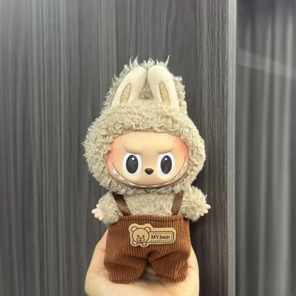 Labubu Doll Clothes Enamel Labu Cloth 17cm Doll Cute Dress-up Climbing Clothes Skirt Plush Toy Clothes