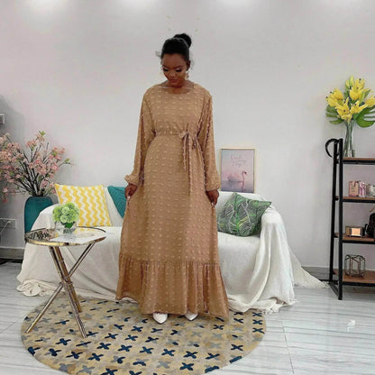 Small Hair Ball Arab  Plus Size Dress