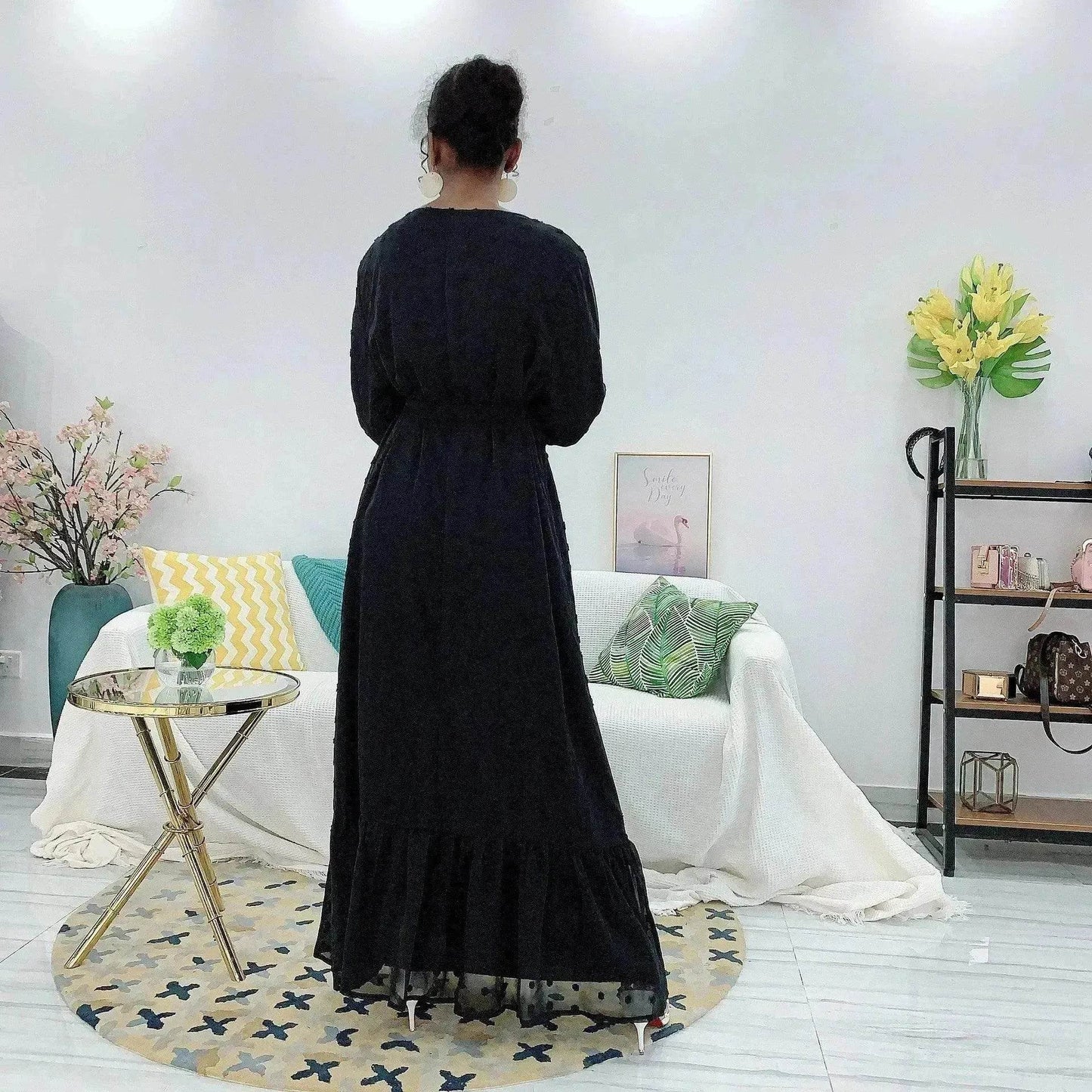 Small Hair Ball Arab  Plus Size Dress