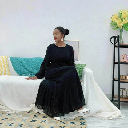 Small Hair Ball Arab  Plus Size Dress