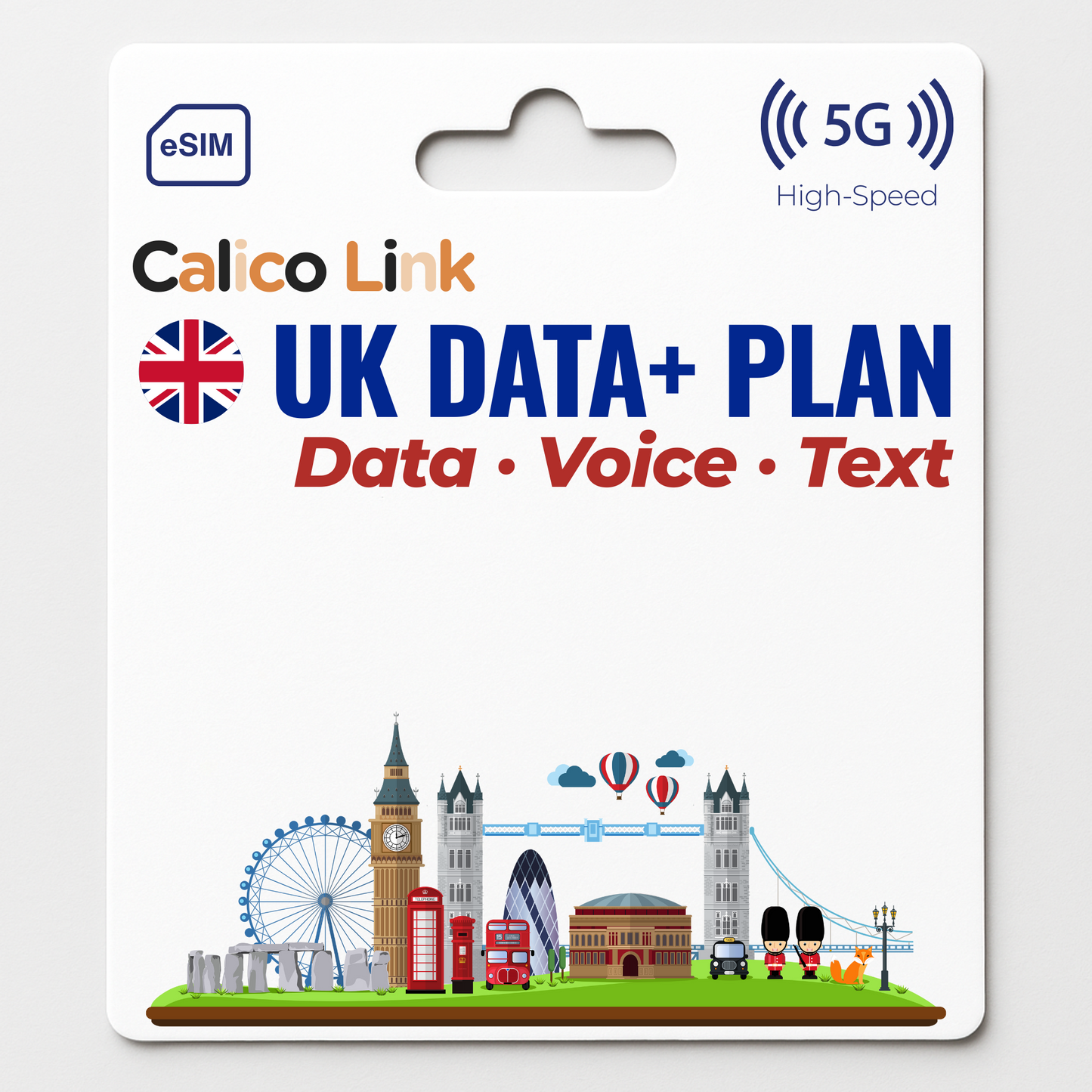 UK Travel eSIM Plus with Data, Calls & SMS