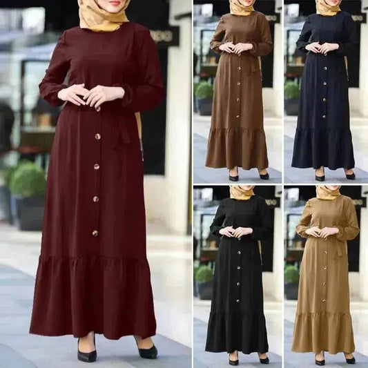 Women's Pullover Round Neck Arab  Dress