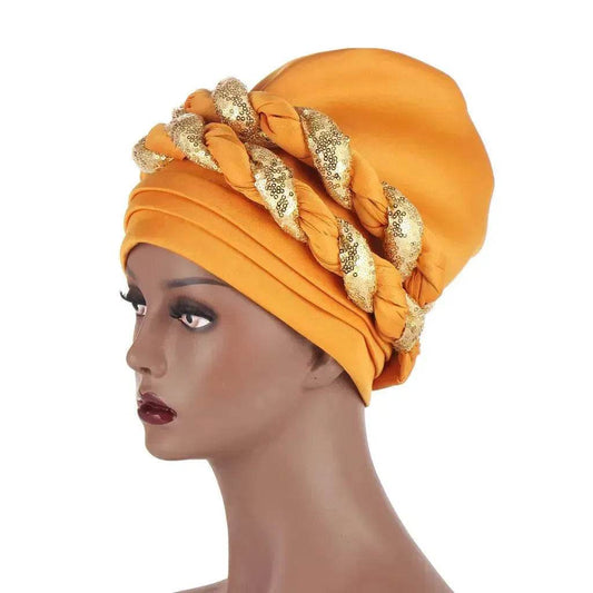 Arab  Double Sequined Turban Hat