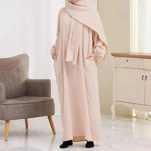 Casual Plain Everyday Abaya for ArabArabic Women  Kaftan Abaya for  Umrah and Haji.