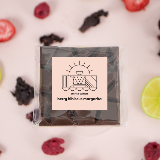 berry hibiscus margarita chocolate bar