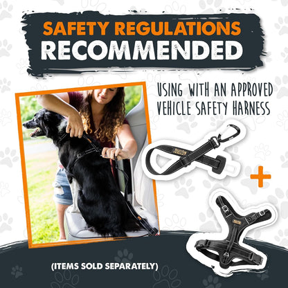 Dog Seat Belt | Pet Safety Belt, Created with Human Seatbelt Material. All-Metal Hardware with Adjustable Length Strap. Exceeds Dog Safety Standards. Keep Your Dog Secure in the Car