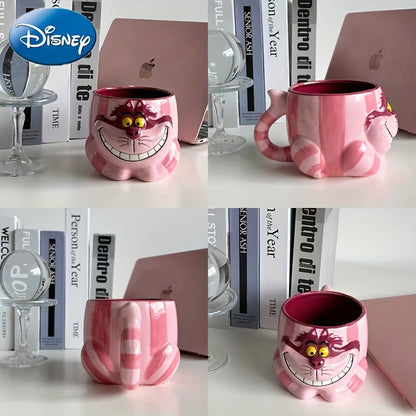 "Magical Morning" Disney Officially Licensed Cheshire Cat Ceramic Mug - Alice In Wonderland Inspired Coffee & Milk Cup, 3D Creative Design, Reusable, Dishwasher Safe Disney Coffee Mug Disney Mug