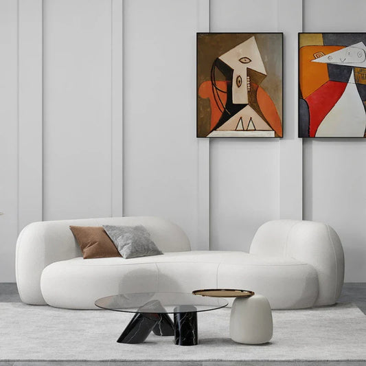 Albi Curved Fabric Sofa