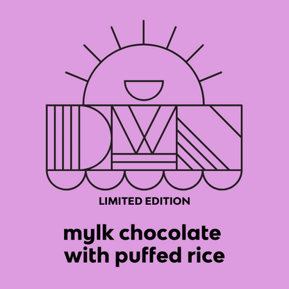 mylk chocolate bar with puffed rice