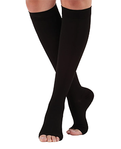 JOBST UltraSheer Compression Stockings 20-30 mmHg Knee High Open Toe - Black
