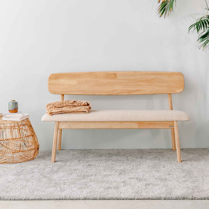 Vline 601 Natural Rubberwood Dining Bench