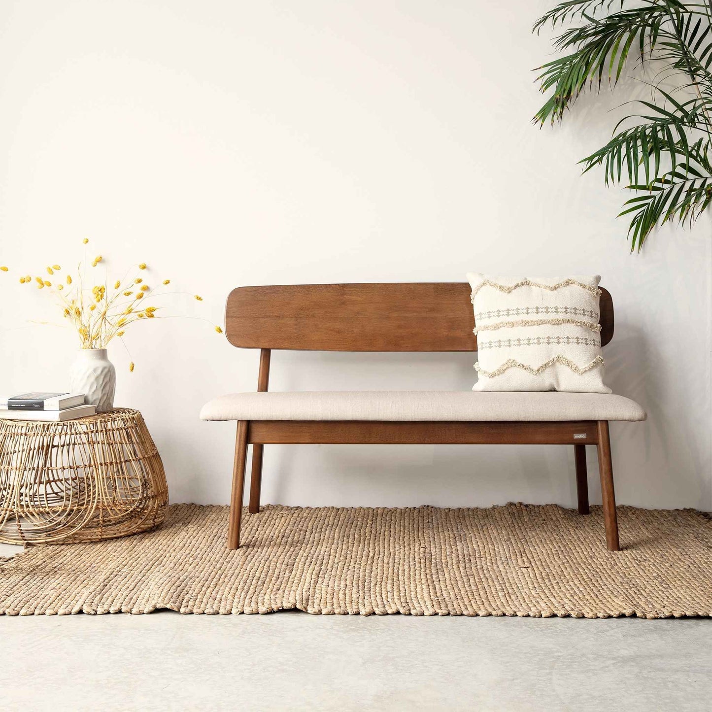 Vline 601 Natural Rubberwood Dining Bench