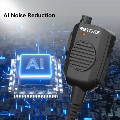 Retevis HK011 AI Noise-Canceling Speaker Mic (K1 2-Pin)