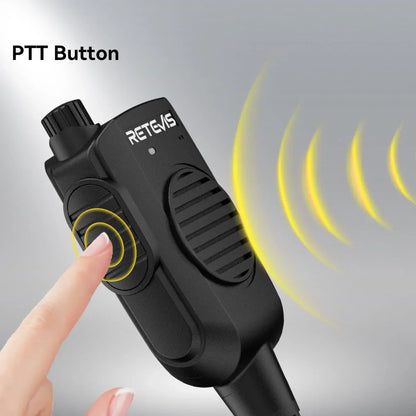 Retevis HK011 AI Noise-Canceling Speaker Mic (K1 2-Pin)