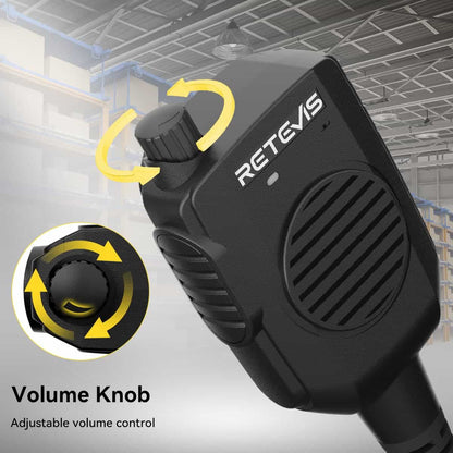 Retevis HK011 AI Noise-Canceling Speaker Mic (K1 2-Pin)