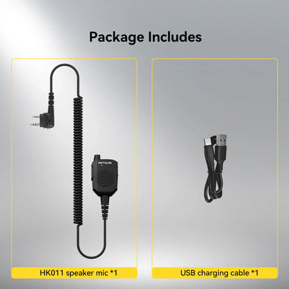 Retevis HK011 AI Noise-Canceling Speaker Mic (K1 2-Pin)