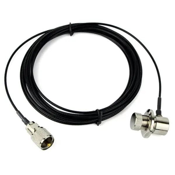 Retevis 5M (16.4ft) RG316 Mobile Antenna Cable Assembly (SO-239 to PL-259)