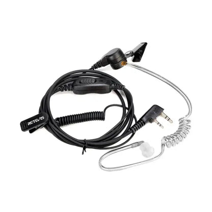 Retevis Covert "Secret Service" Air Tube Earpiece Microphone (K1 2-Pin)