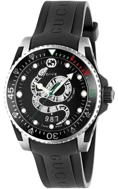 Gucci 45mm Dive Mens Watch YA136217