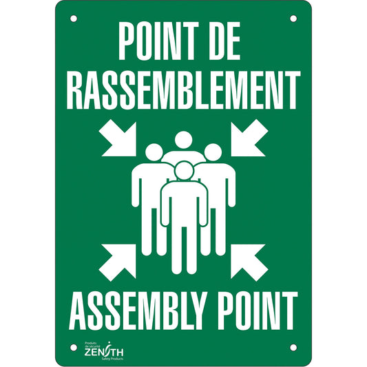 "Point de rassemblement/Assembly Point" Sign