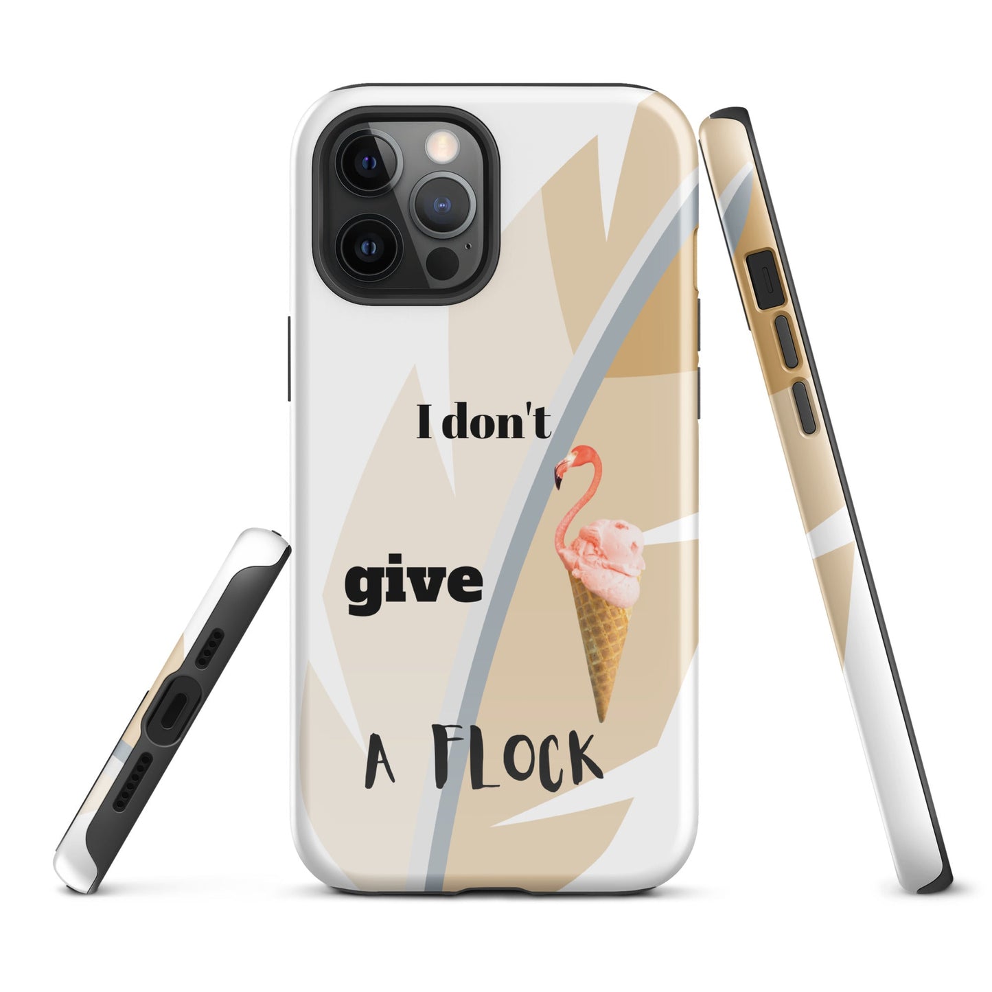 Tough Case for iPhone®  - I Don't Give A Flock - White