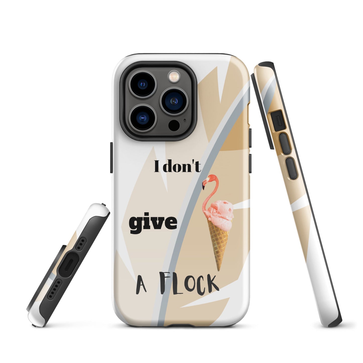 Tough Case for iPhone®  - I Don't Give A Flock - White