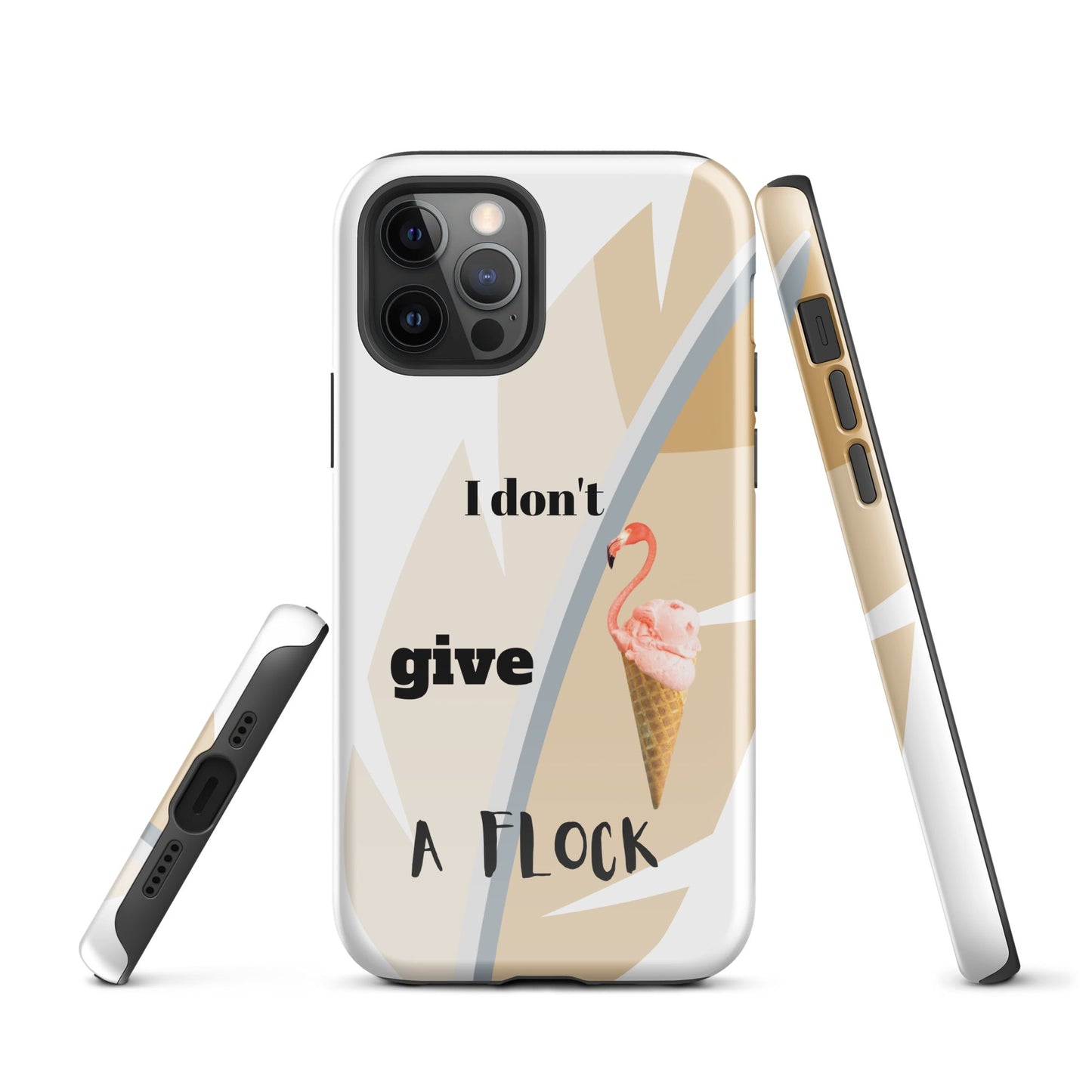 Tough Case for iPhone®  - I Don't Give A Flock - White