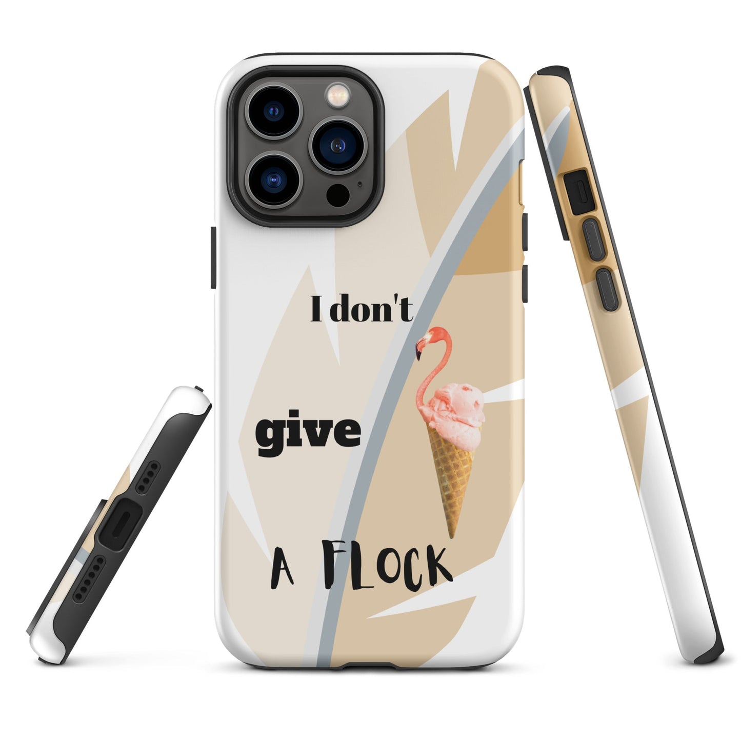 Tough Case for iPhone®  - I Don't Give A Flock - White