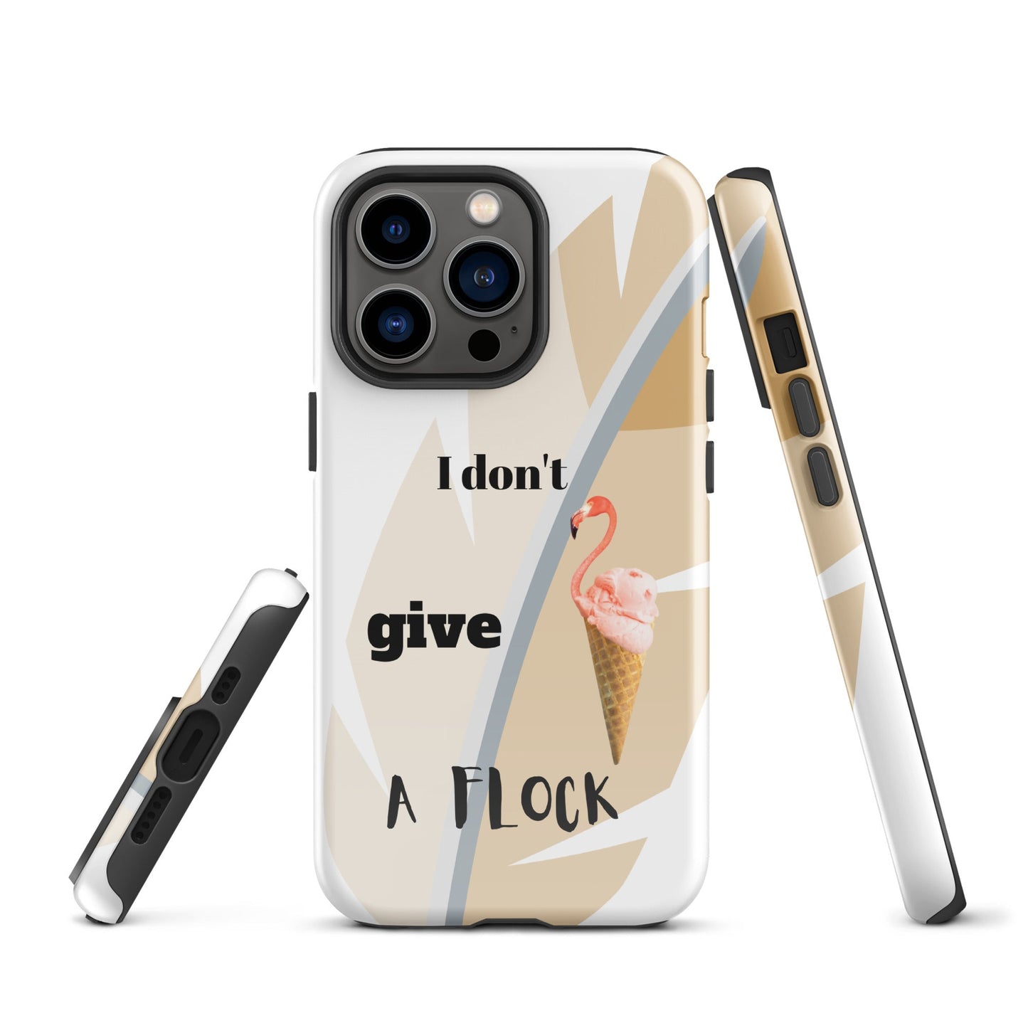 Tough Case for iPhone®  - I Don't Give A Flock - White
